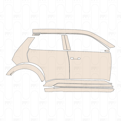 (right) Door+Rear Fender+Side Skirt