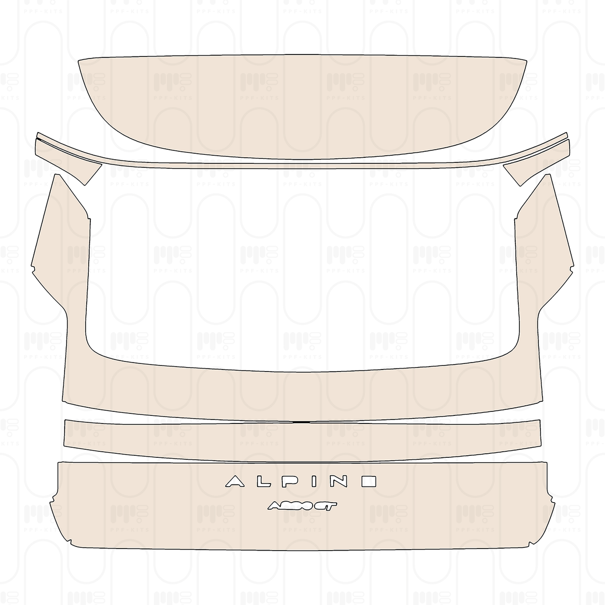 Trunk Lid with "ALPINE" & "A290GT" Emblems