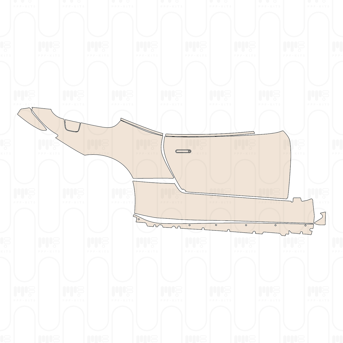 (right) Door+Rear Fender+Side Skirt