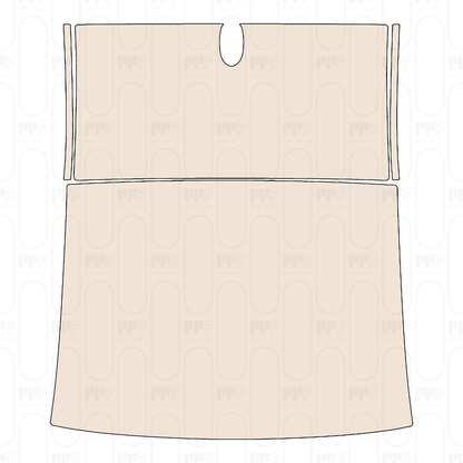Roof with atenna cut