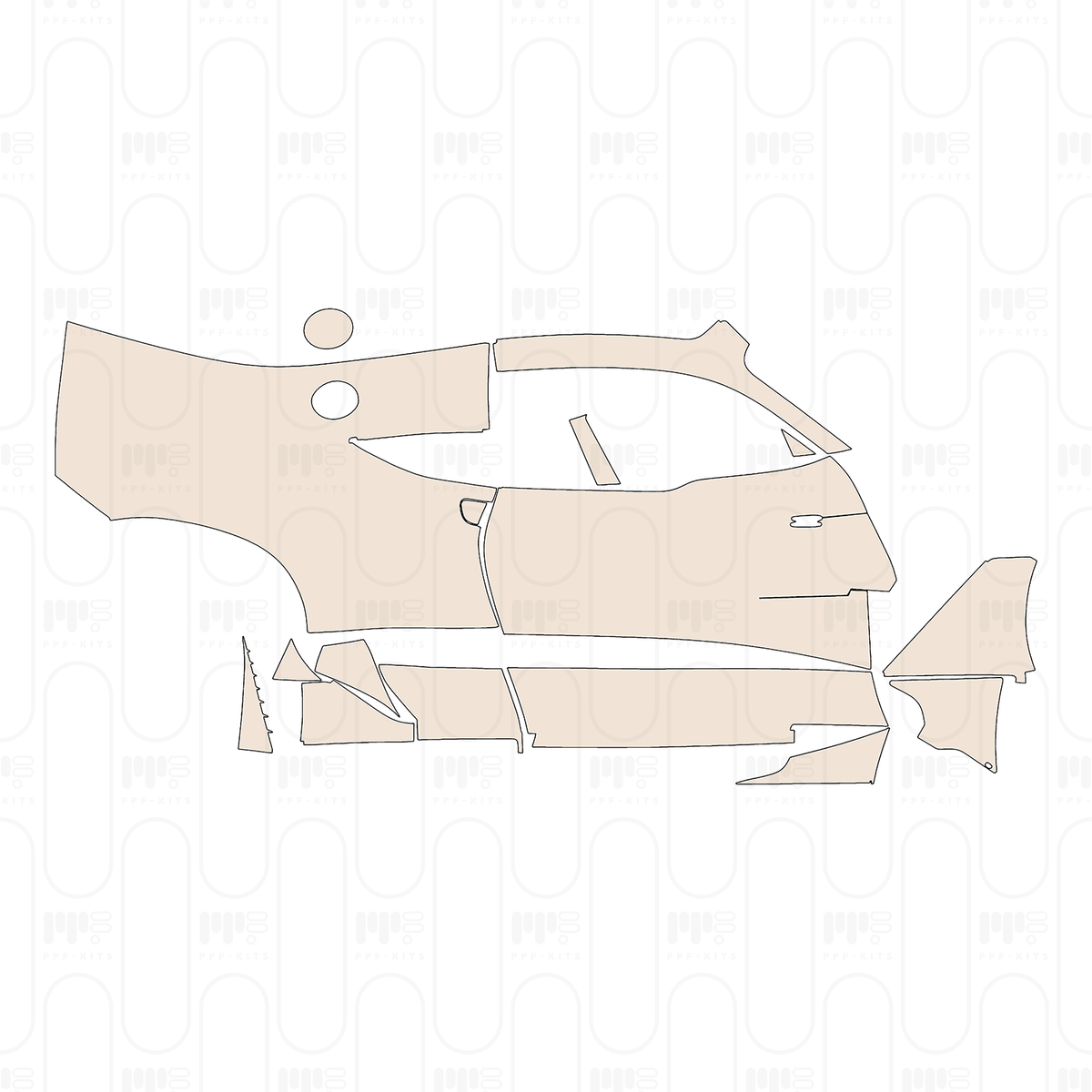 (right) Door+Side Skirt+Rear Fender