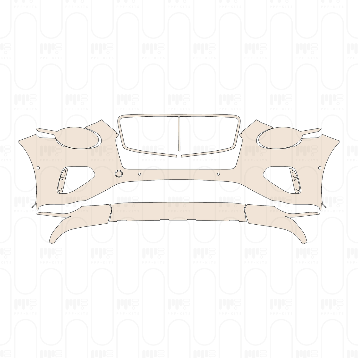 Bumper+Headlamp with 4 PDC (Parking Sensors)