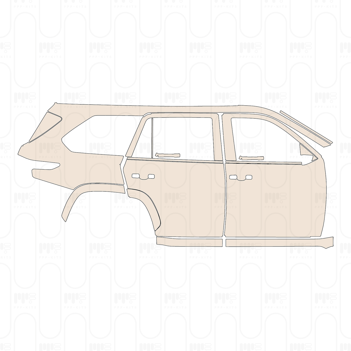 (right) Door+Side Skirt+Rear Fender