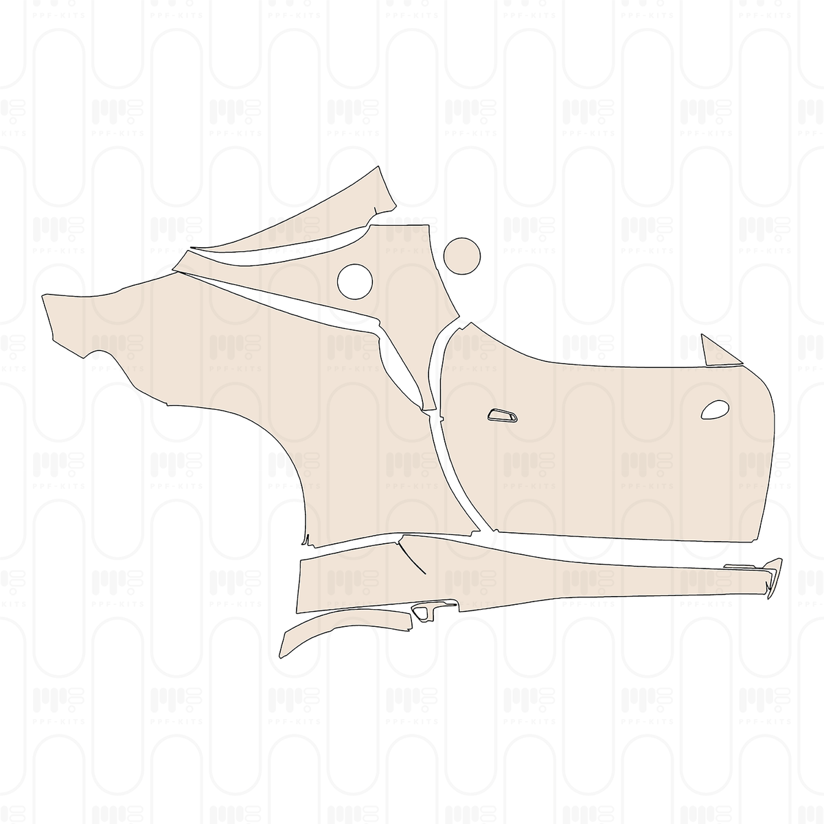 (right) Door+Side Skirt+Rear Fender