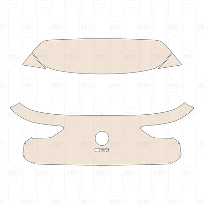 Trunk Lid without Spoiler, with "GTI" Emblem