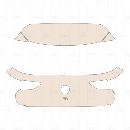 Trunk Lid without R Performance pack, with "R" Emblem