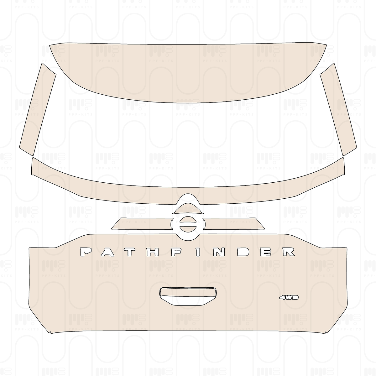 Trunk Lid with "PATHFINDER" & "4WD"Emblems