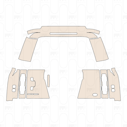 Trunk Lid split, with"Defender" Emblem, elliptic marker
