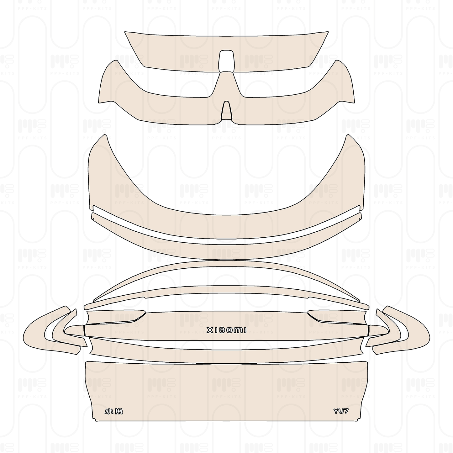 Pre-Cut PPF Xiaomi YU7 2025