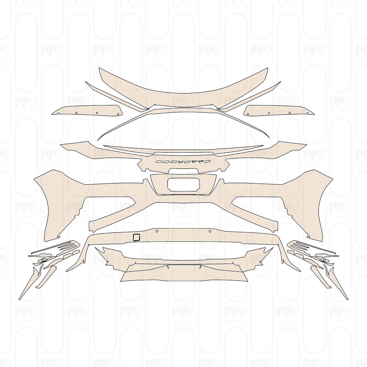 Pre-Cut PPF Chevrolet Corvette E-Ray Coupe 2026