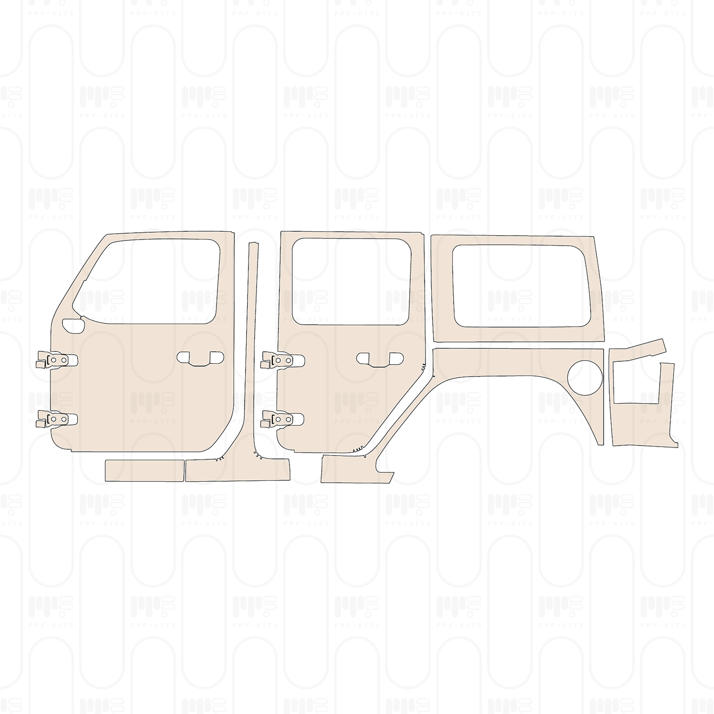 Pre-Cut PPF JEEP Wrangler 4 Door Rubicon 392 2026