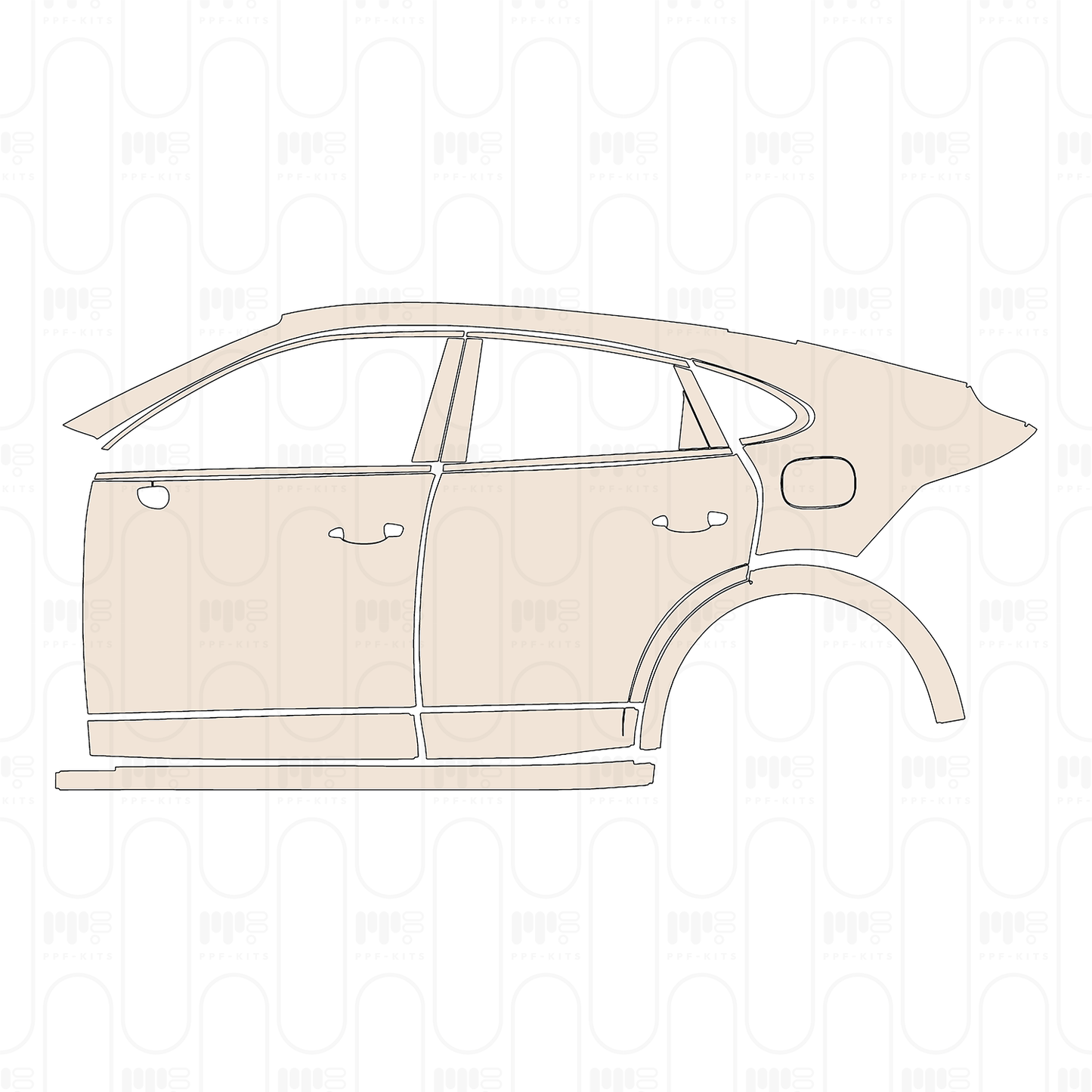 Pre-Cut PPF Porsche Cayenne Coupe Cayenne S E-Hybrid Coupe 2026