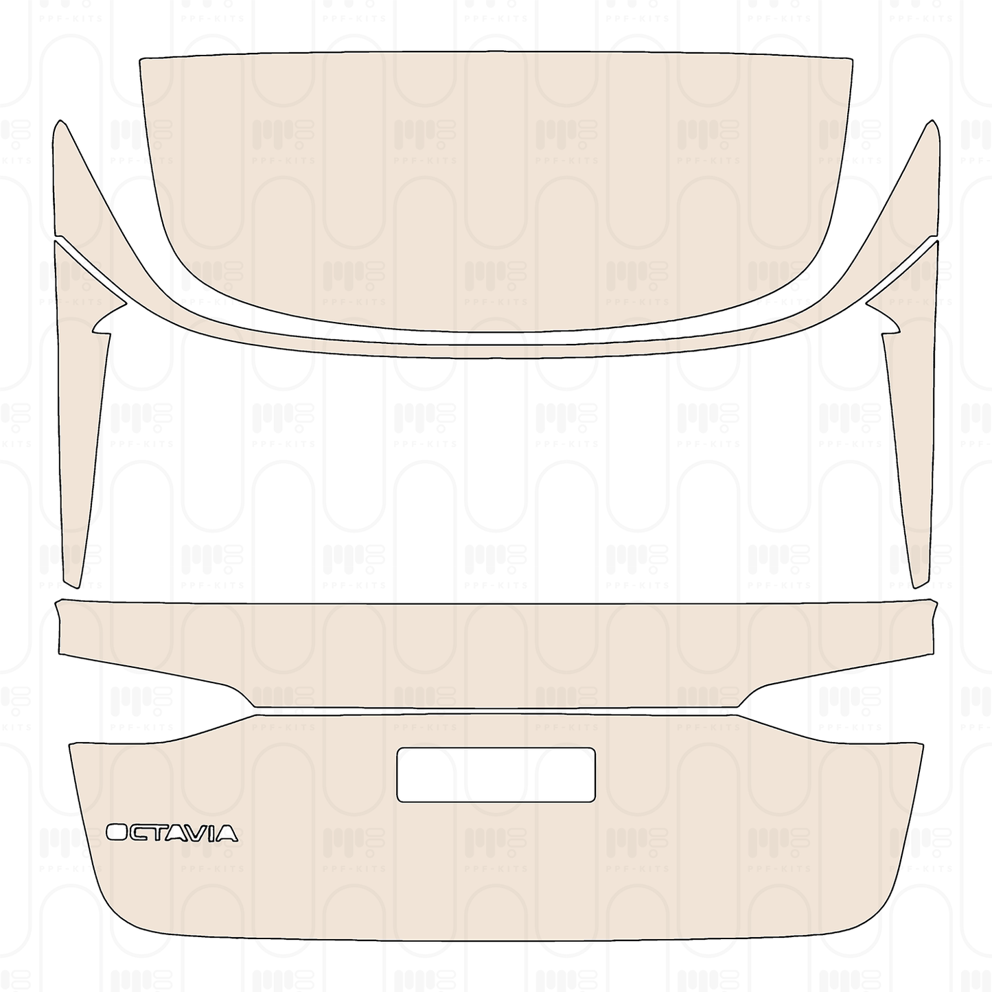 Pre-Cut PPF Skoda Octavia (EU) Estate Base 2026