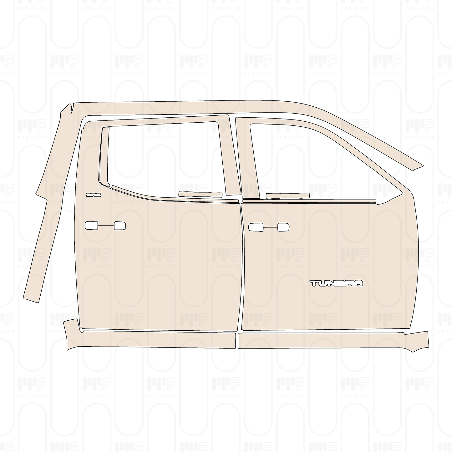 Pre-Cut PPF Toyota Tundra CrewMax SR5 2026