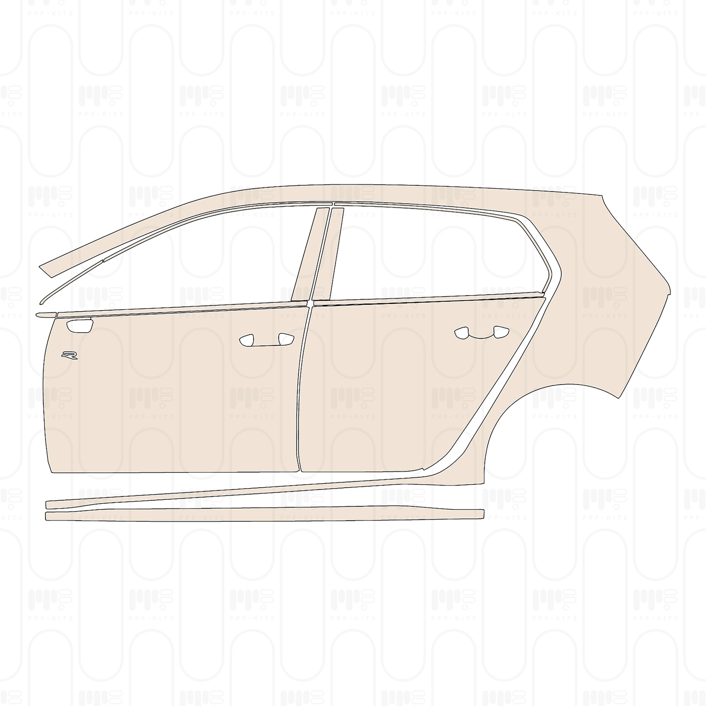 Pre-Cut PPF Volkswagen Golf R-line 2026