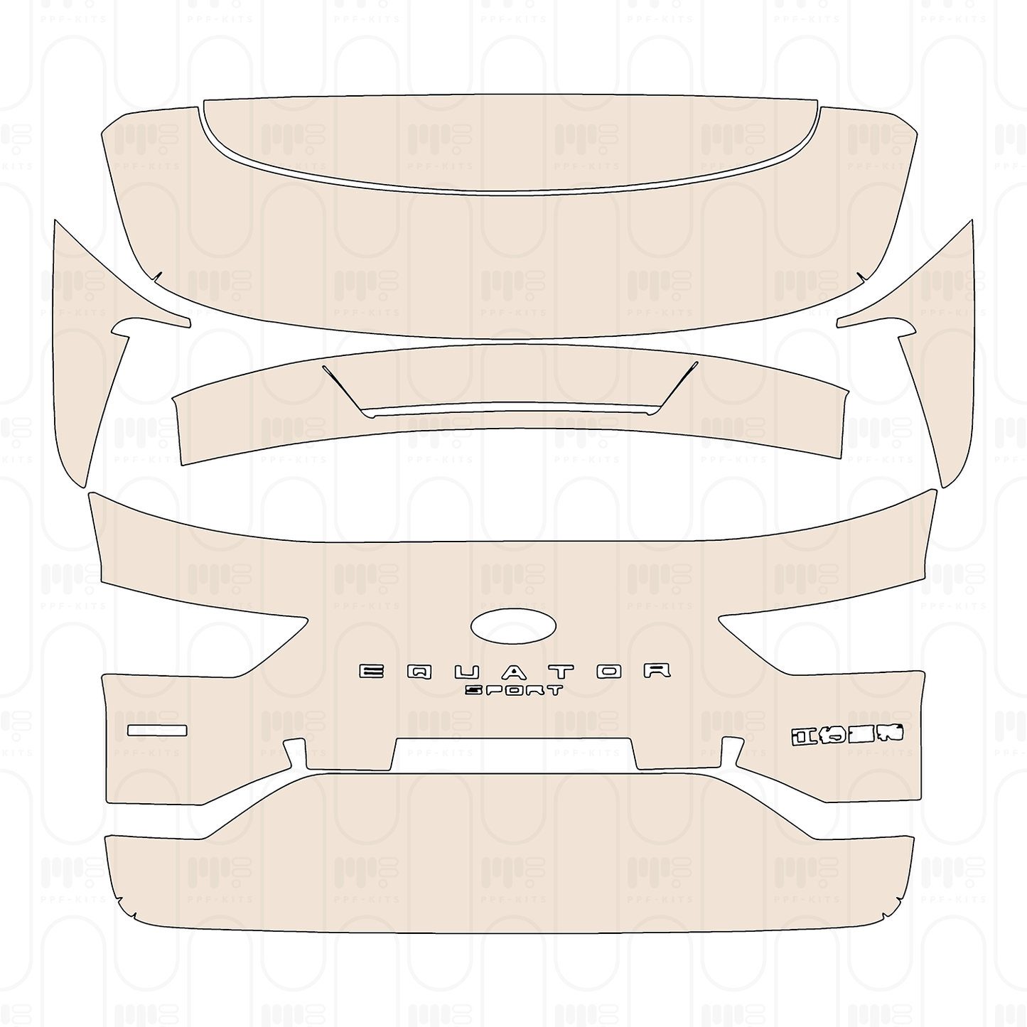 Pre-Cut PPF Ford Equator Sport 2025