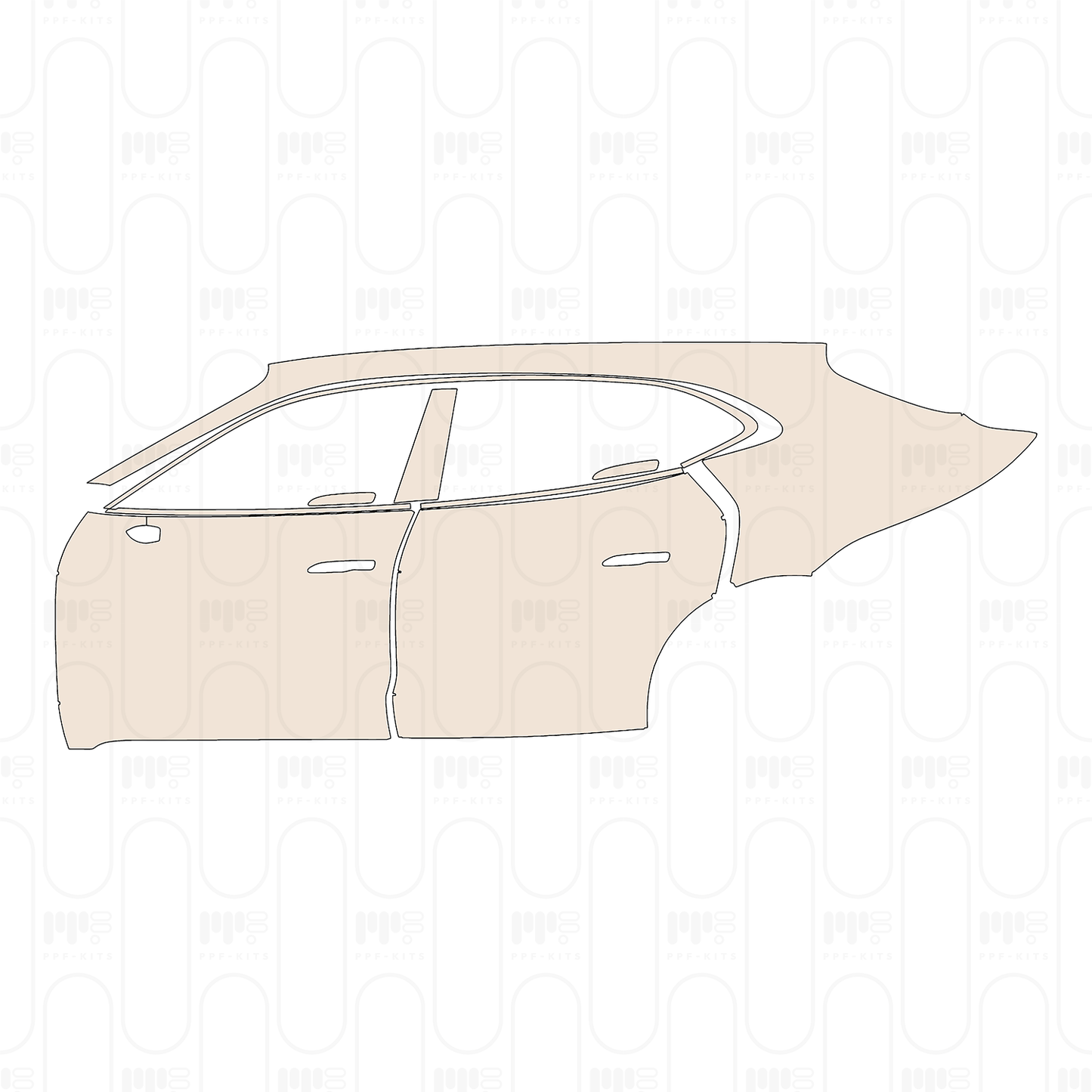 Pre-Cut PPF Porsche Taycan Sport Turismo Taycan 4S Sport Turismo 2024