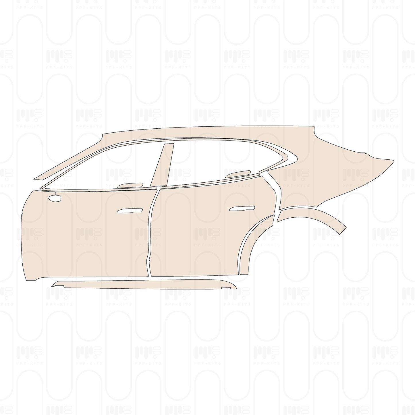 Pre-Cut PPF Porsche Taycan Cross Turismo Taycan 4 Cross Turismo 2024