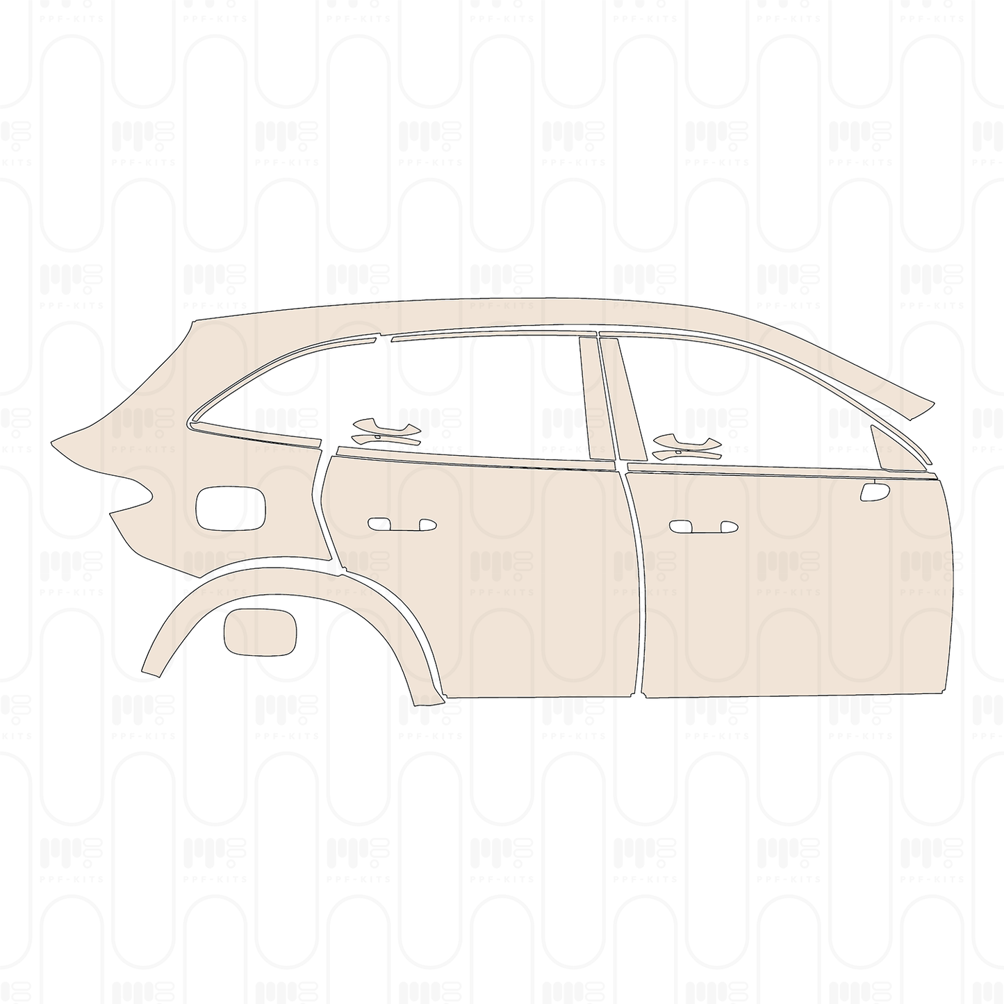 Pre-Cut PPF Mercedes-Benz GLC SUV Standard Wheelbase (GLC) Base 2024