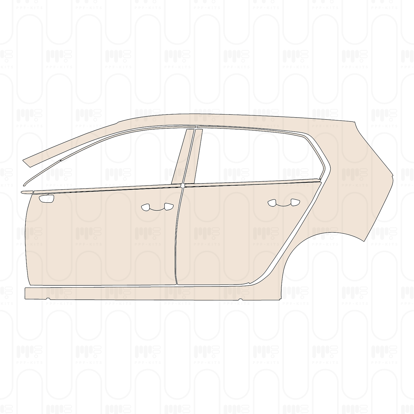 Pre-Cut PPF Volkswagen Golf Base 2024