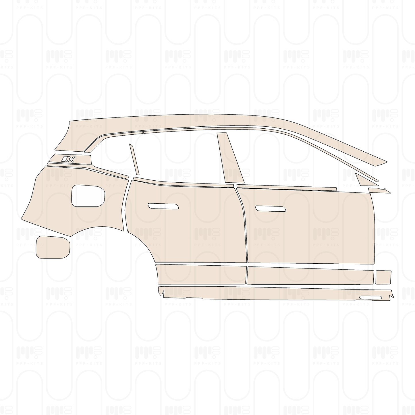 Pre-Cut PPF BMW iX Shadowline 2025