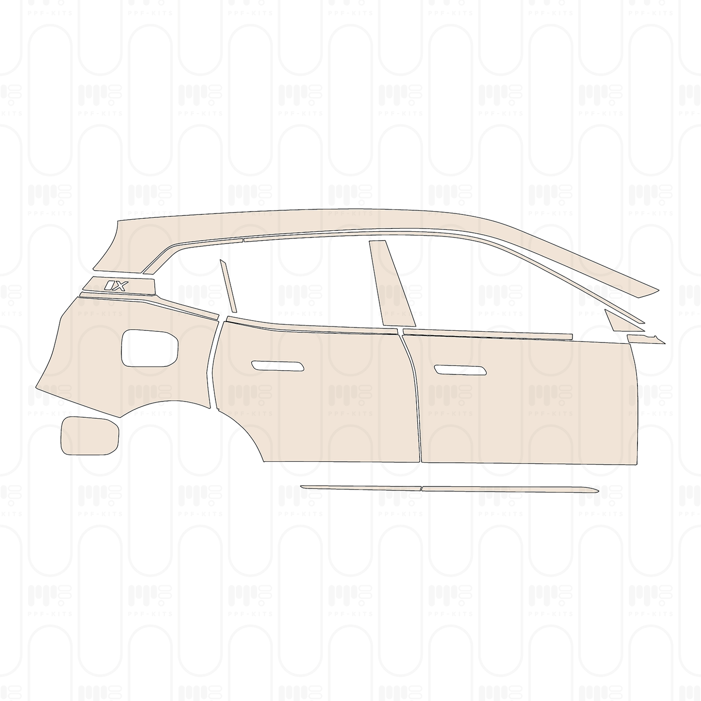 Pre-Cut PPF BMW iX Shadowline 2024