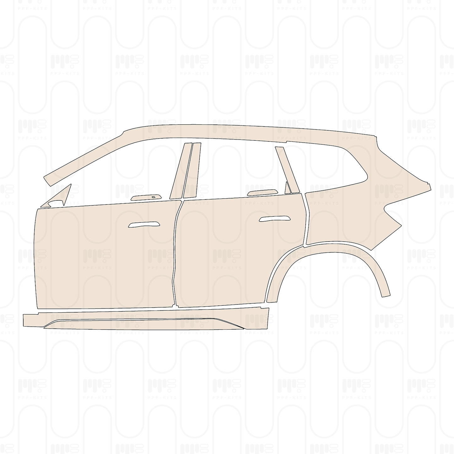 Pre-Cut PPF BMW X1 Standard Wheelbase Base 2024
