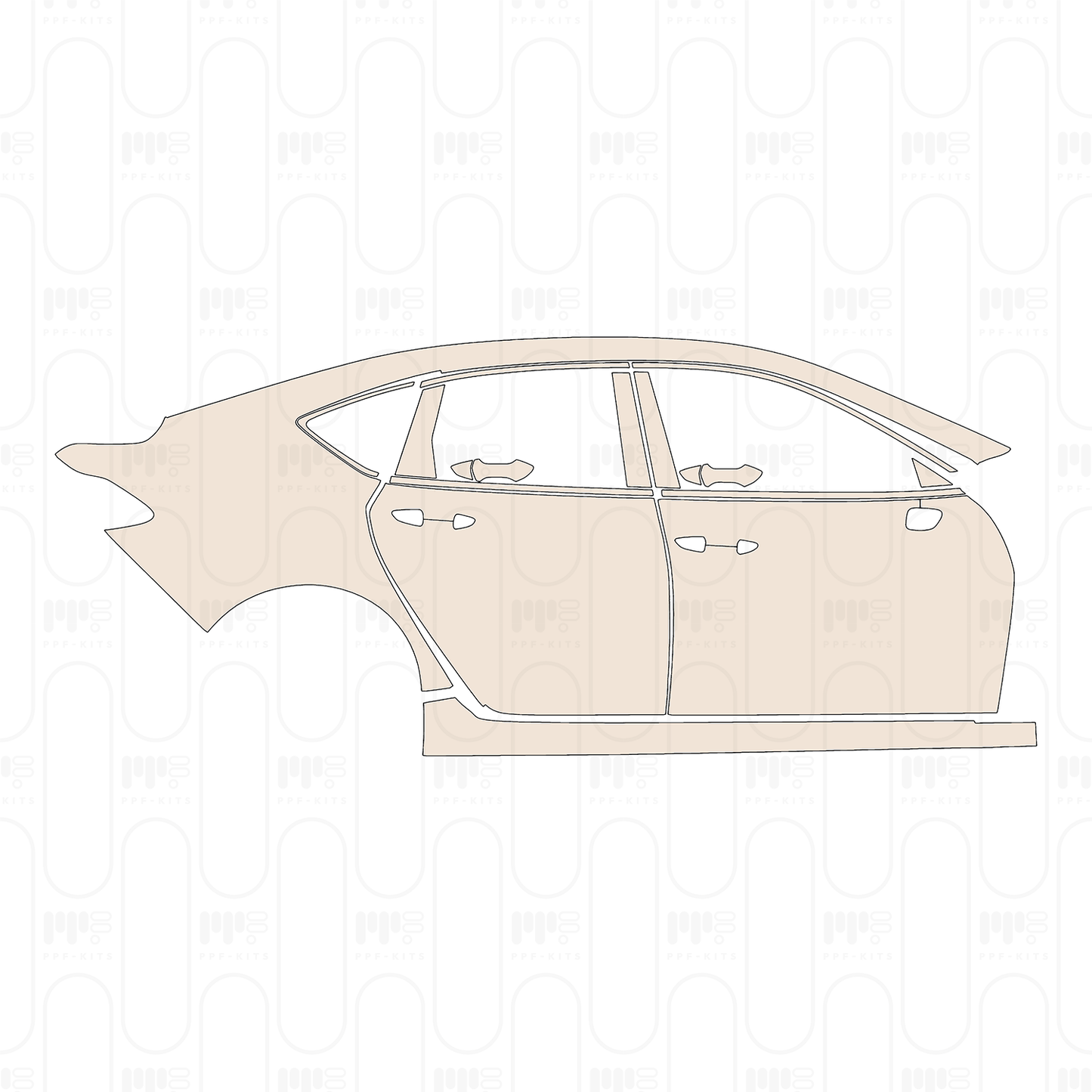 Pre-Cut PPF Acura TLX Standard Wheelbase Type S 2022
