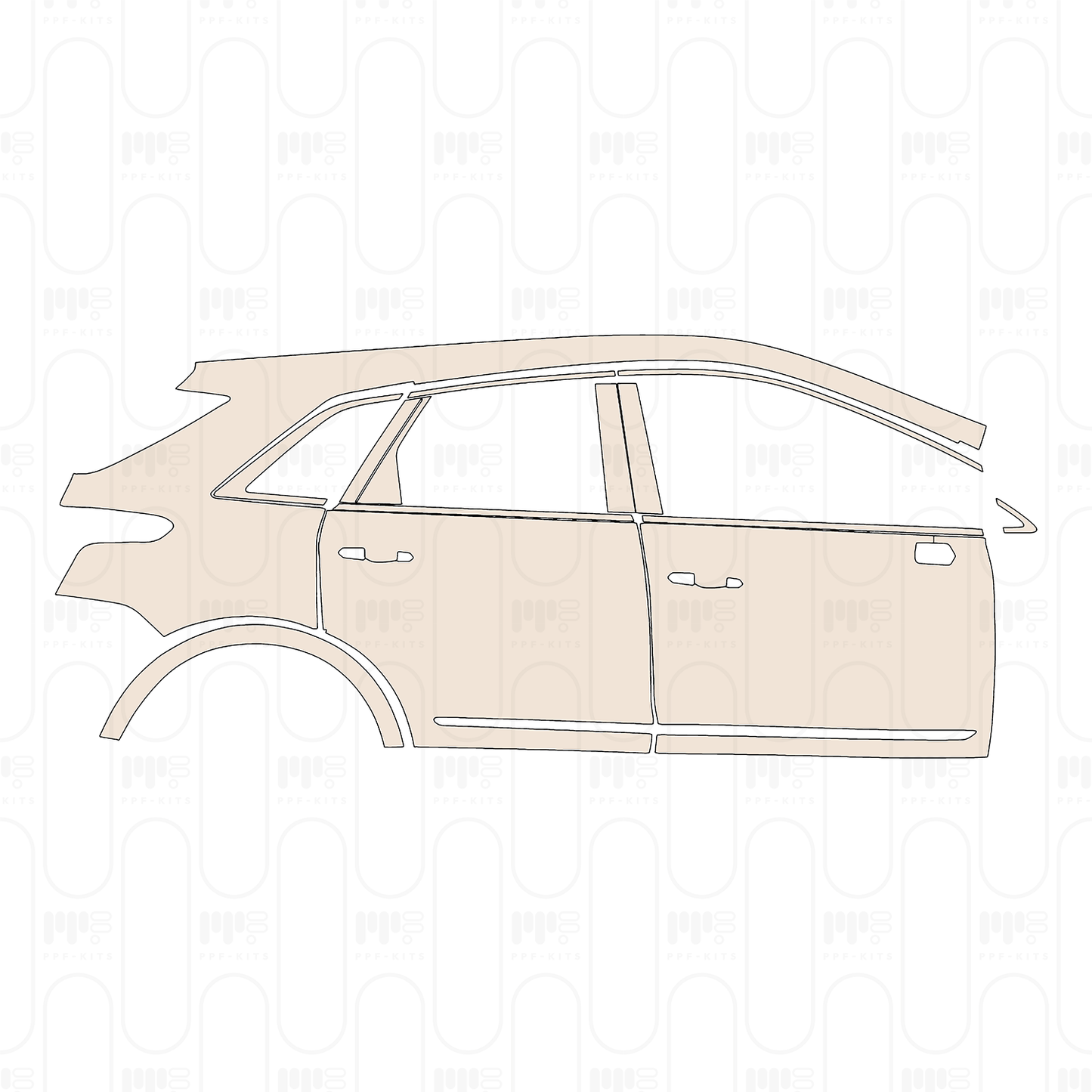 Pre-Cut PPF Cadillac XT5 (US) 2022