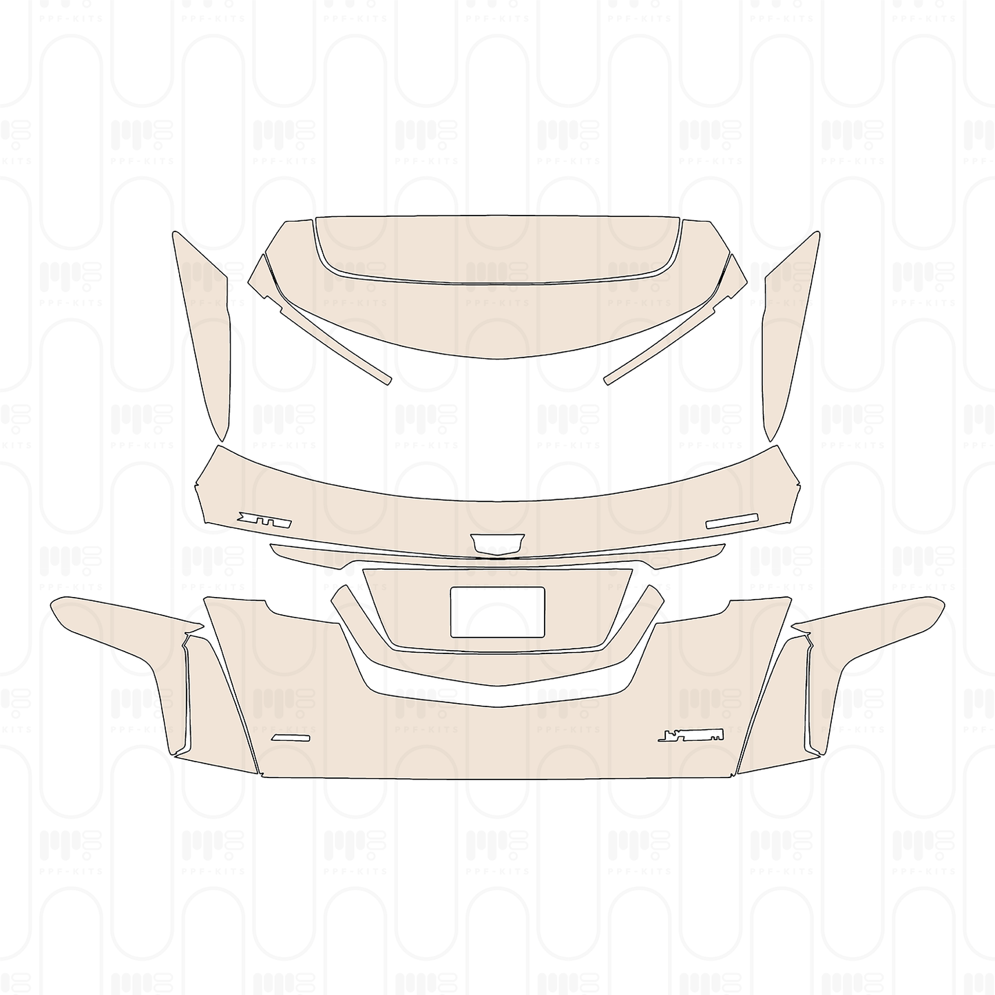 Pre-Cut PPF Cadillac XT5 (US) 2022