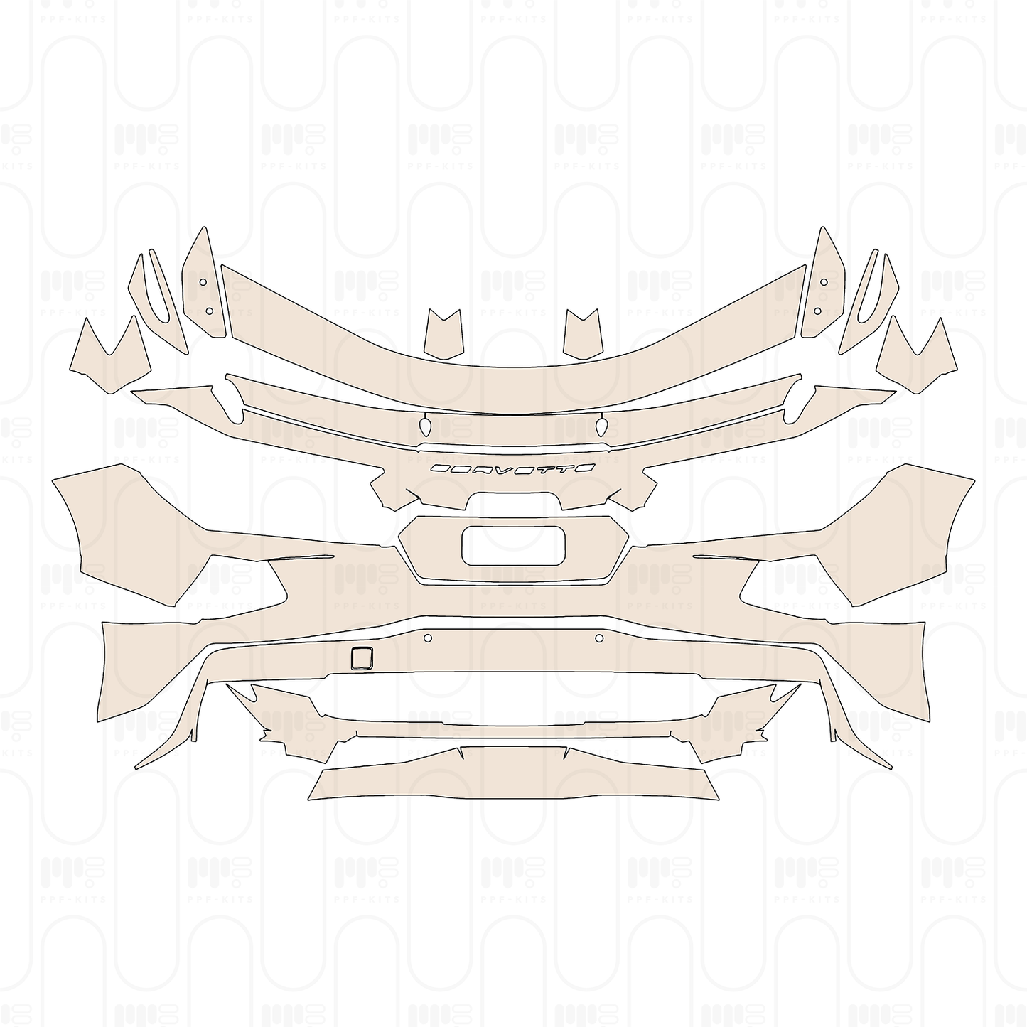 Pre-Cut PPF Chevrolet Corvette Stingray Convertible 2022