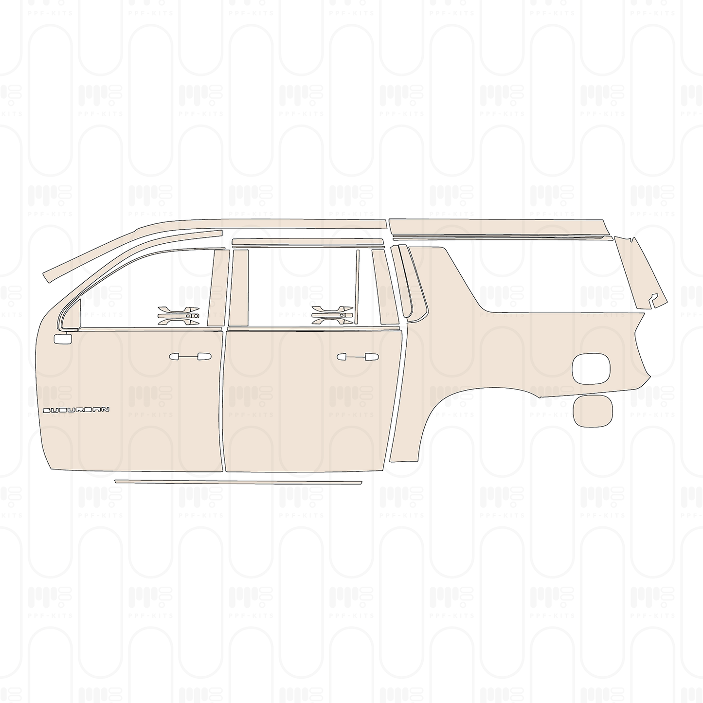 Pre-Cut PPF Chevrolet Suburban Premier 2022