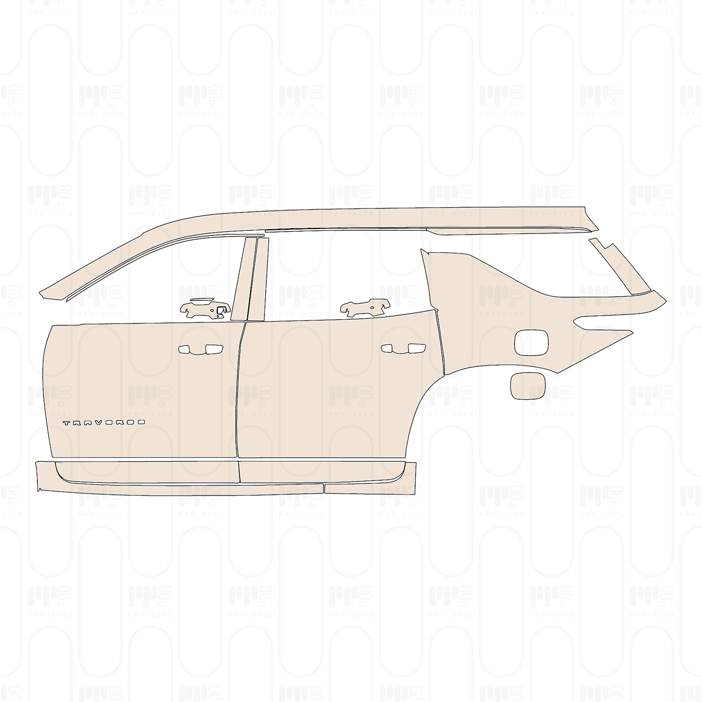Pre-Cut PPF Chevrolet Traverse LS 2024
