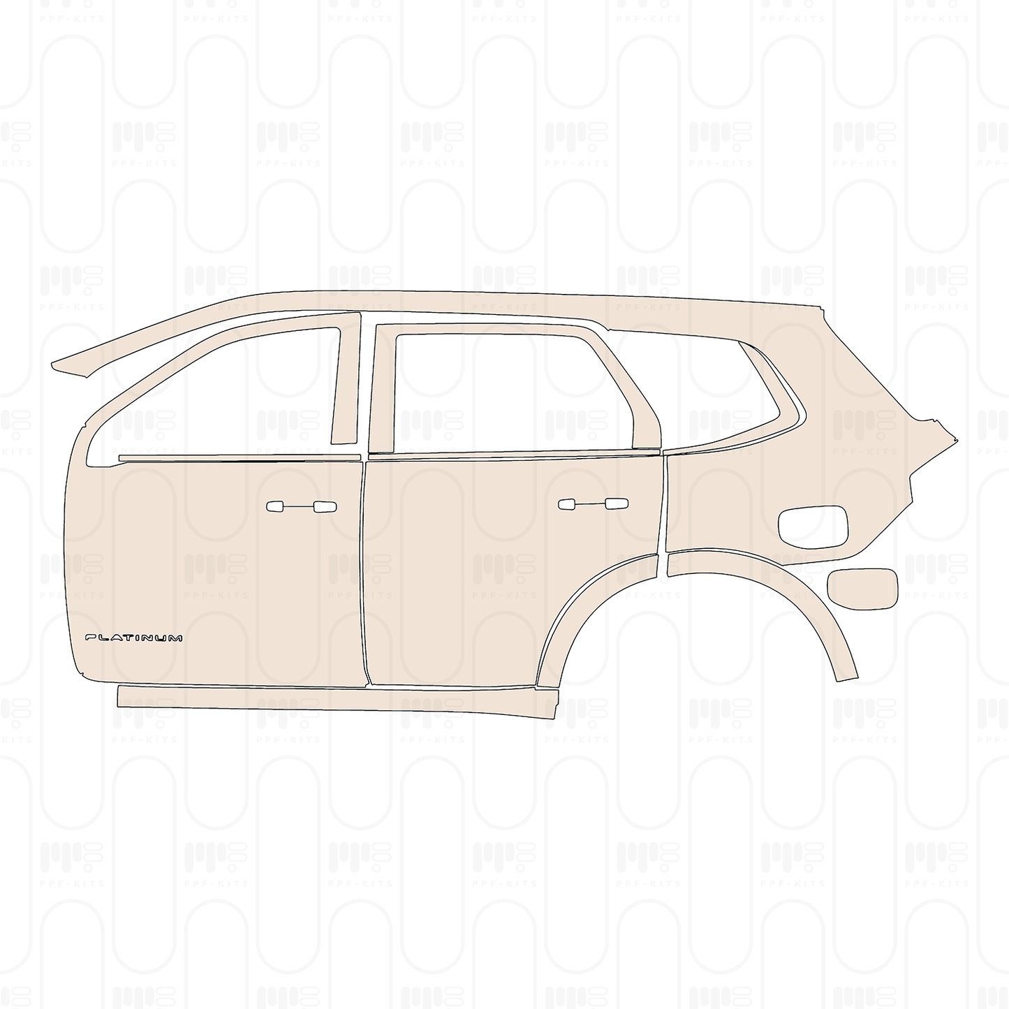 Pre-Cut PPF Ford Everest Platinum 2023