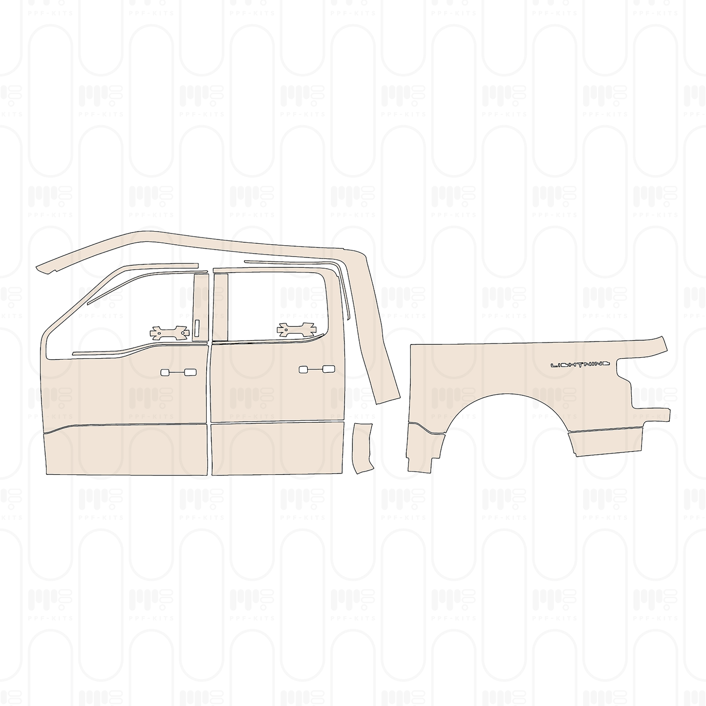 Pre-Cut PPF Ford F-150 Lightning Pro 2022