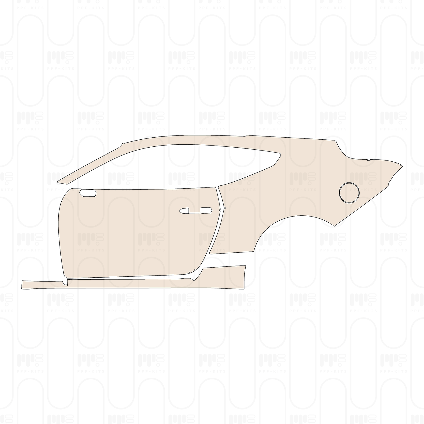 Pre-Cut PPF Ford Mustang Fastback Dark Horse 2024