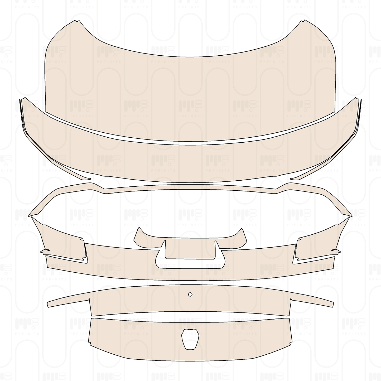 Pre-Cut PPF Ford Mustang Fastback Dark Horse 2024