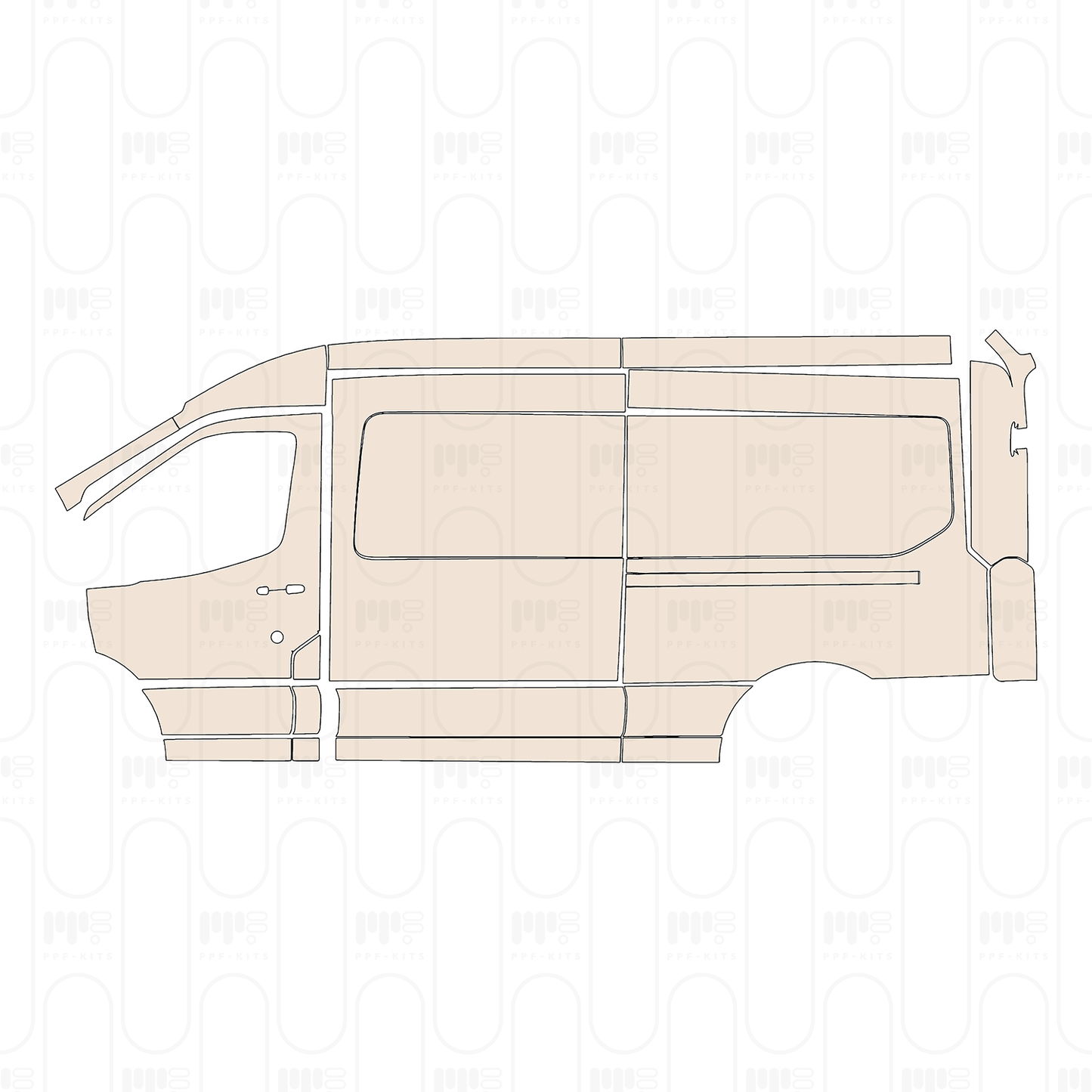 Pre-Cut PPF Ford Transit (US) Medium Roof Long 2022