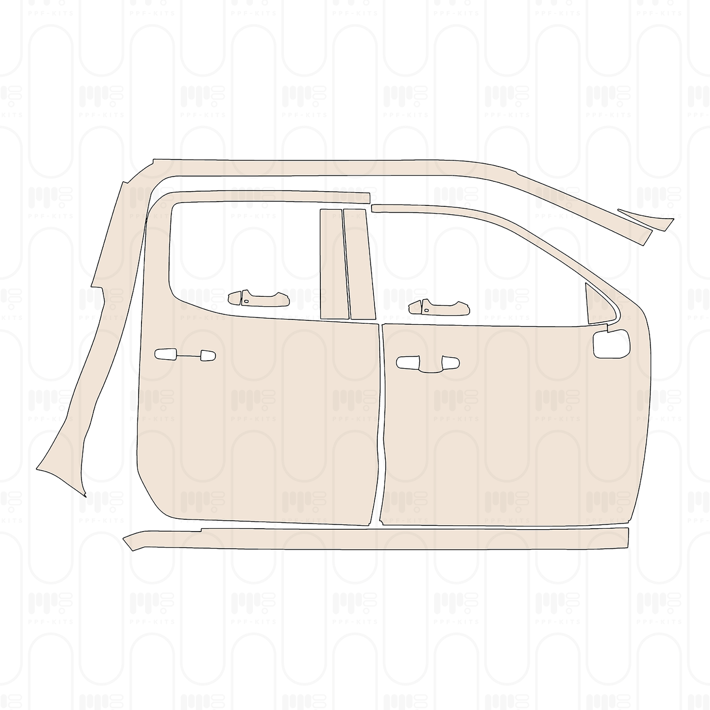 Pre-Cut PPF GMC Sierra 1500 Crew Cab AT4 2022