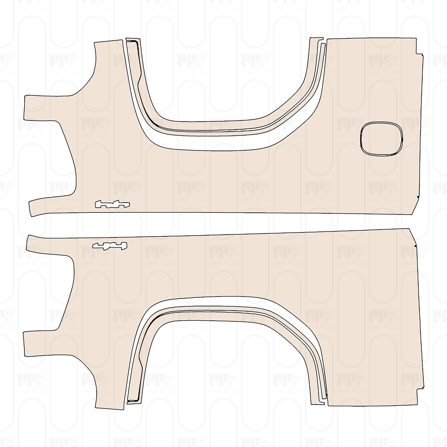 Pre-Cut PPF GMC Sierra 1500 Crew Cab AT4 2022