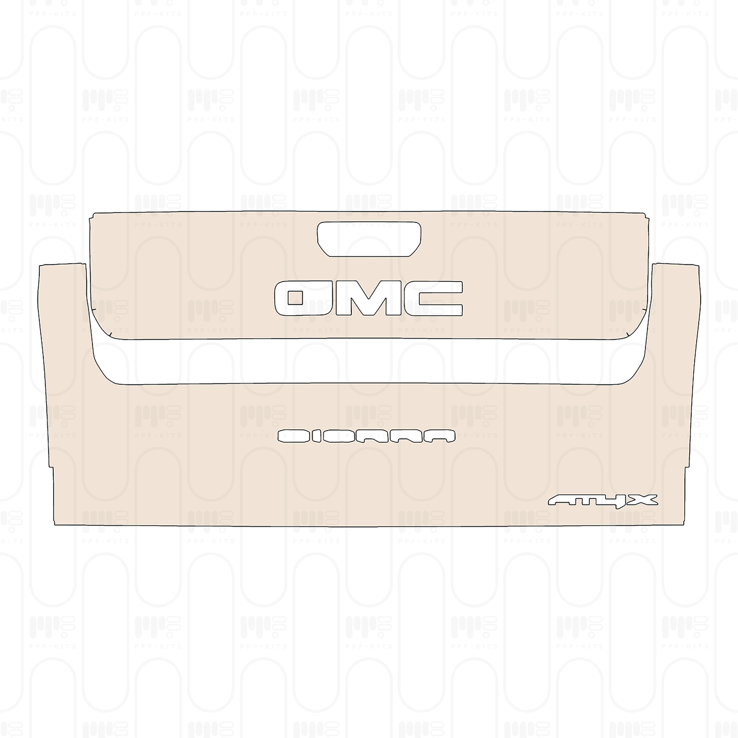 Pre-Cut PPF GMC Sierra 1500 Crew Cab AT4 2022