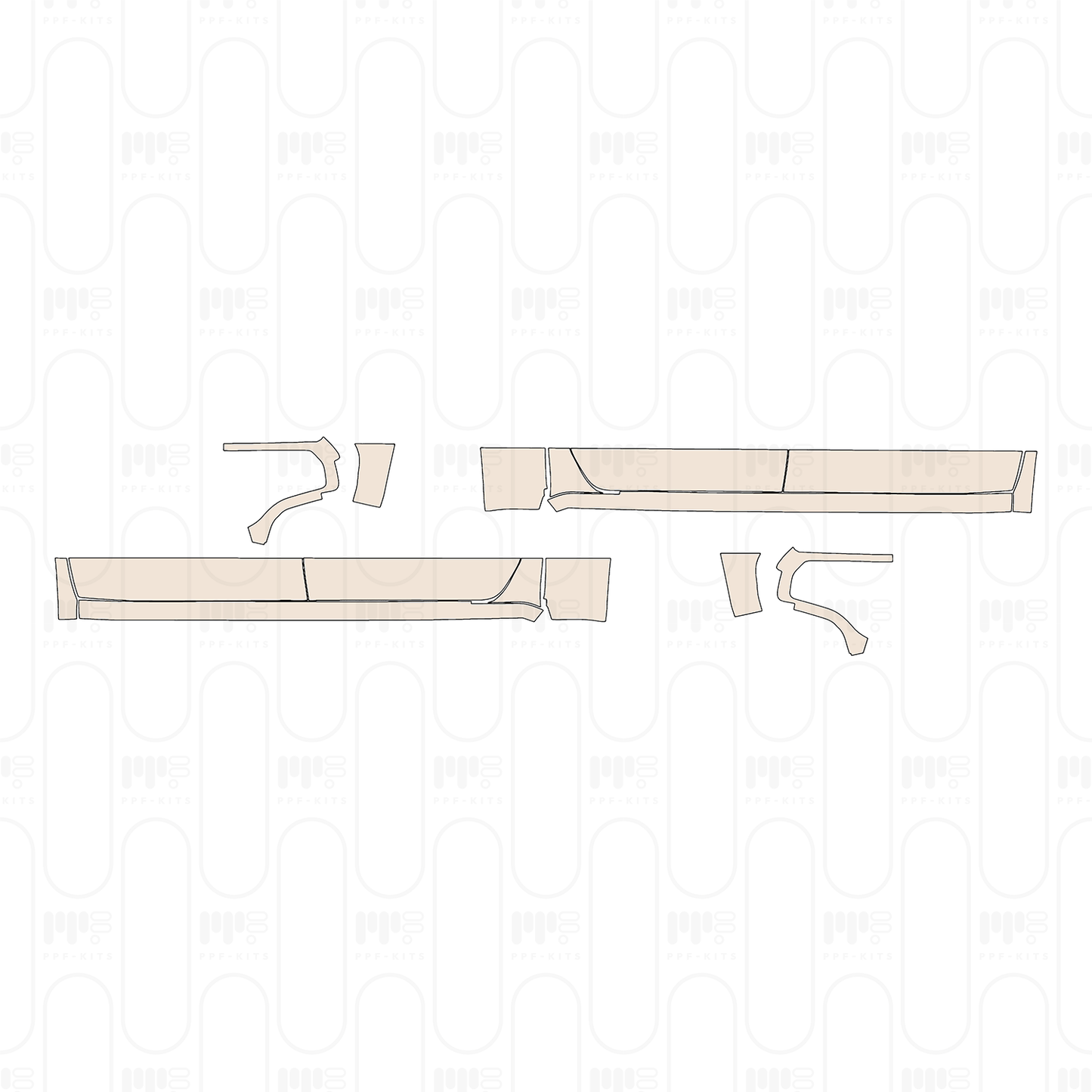 Pre-Cut PPF GMC Sierra 1500 Crew Cab AT4 2022
