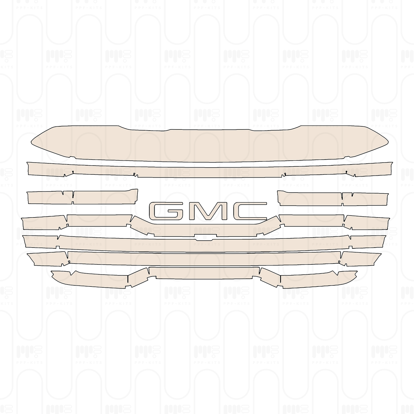 Pre-Cut PPF GMC Sierra 1500 Crew Cab AT4 2022