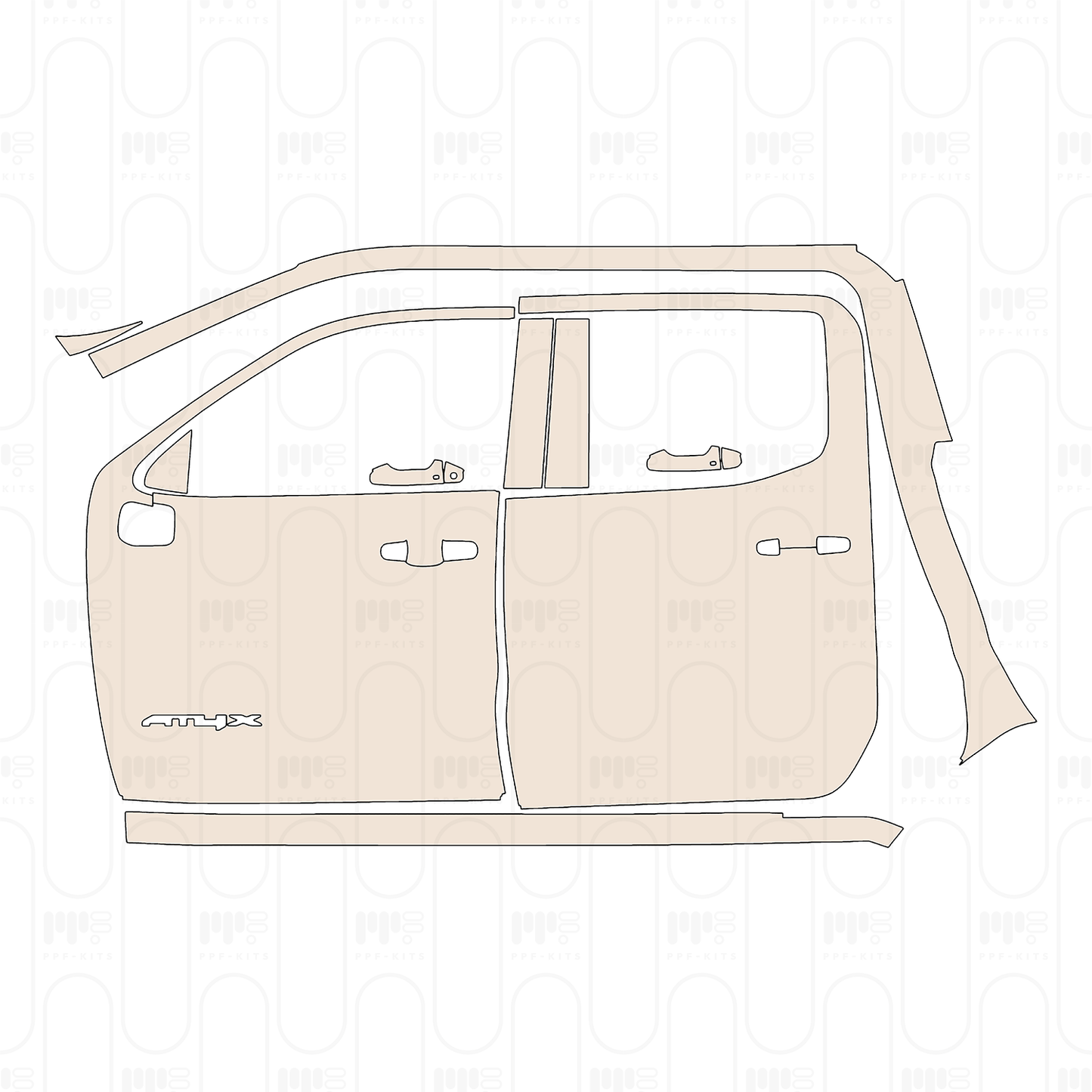 Pre-Cut PPF GMC Sierra 1500 Crew Cab AT4X 2022