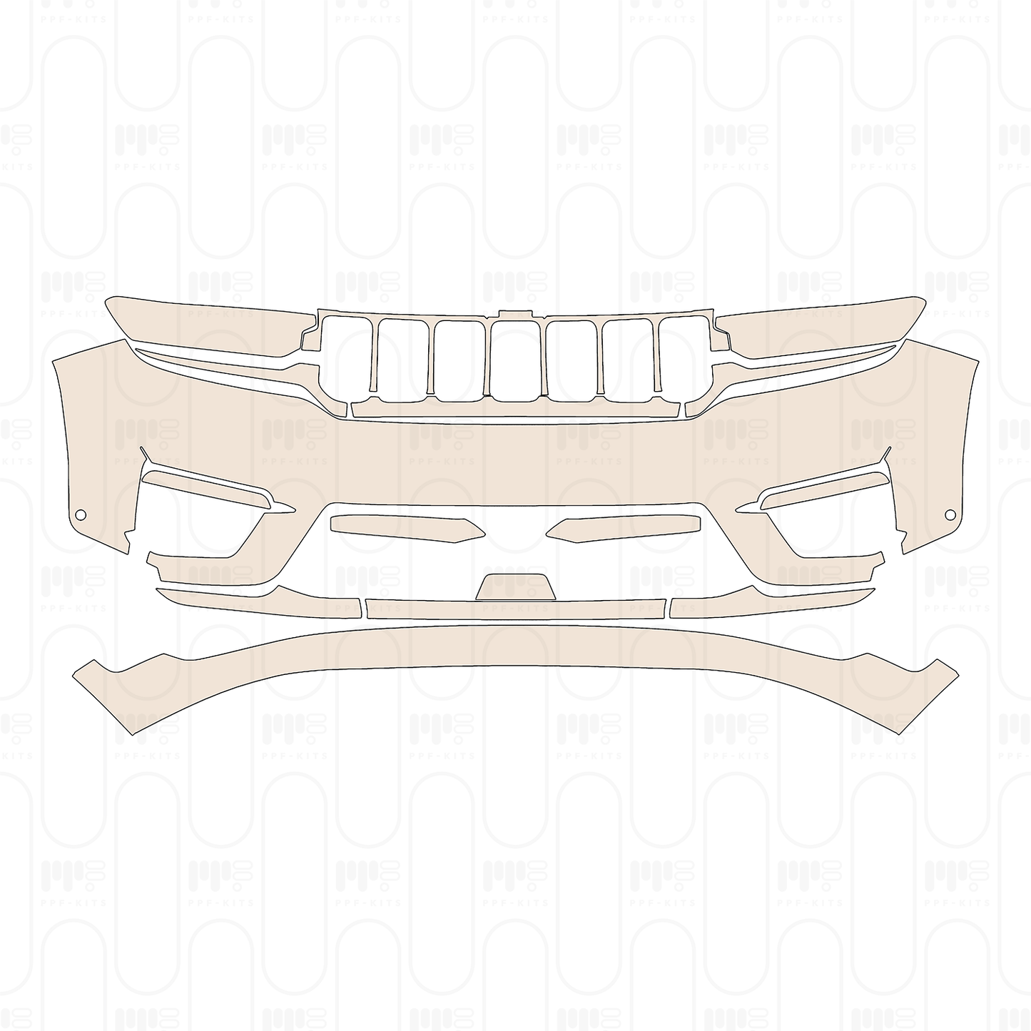 Pre-Cut PPF JEEP Grand Cherokee Grand Cherokee (2-row) Summit 2022