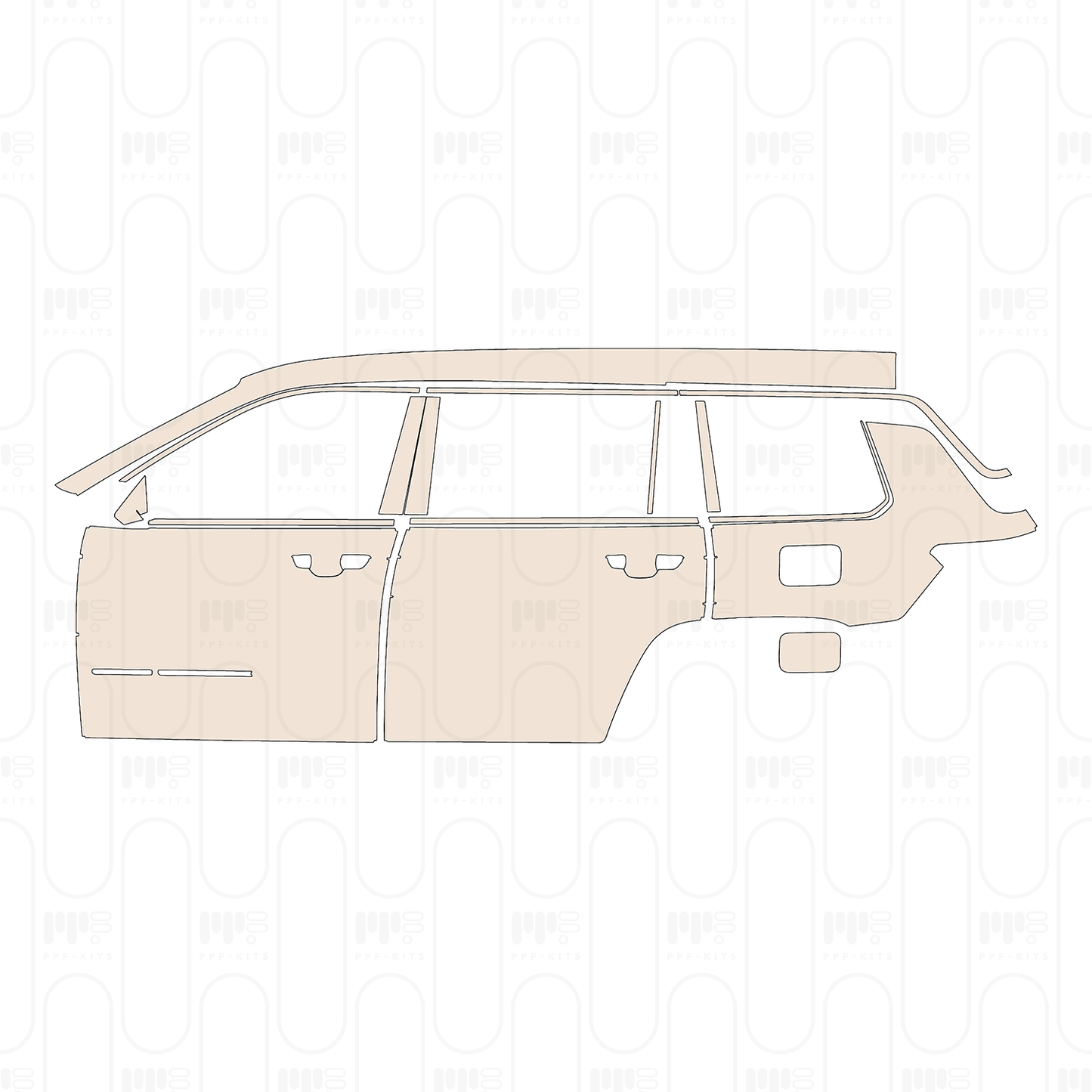 Pre-Cut PPF JEEP Grand Cherokee Grand Cherokee L (3-row) Laredo 2022