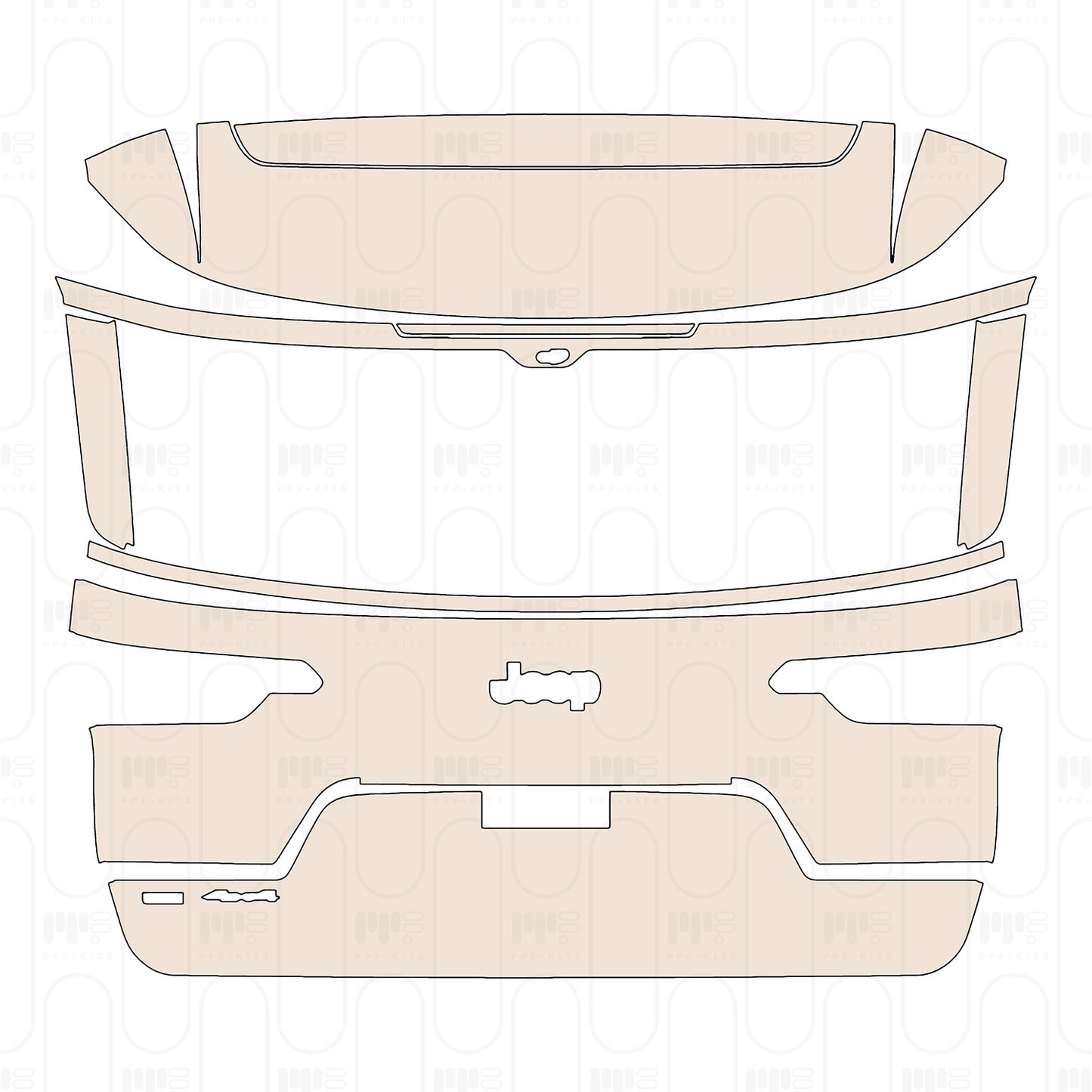 Pre-Cut PPF JEEP Grand Cherokee Grand Cherokee L (3-row) Laredo 2022