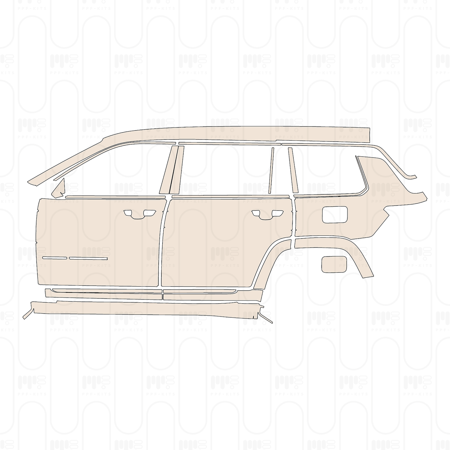 Pre-Cut PPF JEEP Grand Cherokee Grand Cherokee L (3-row) Summit 2022