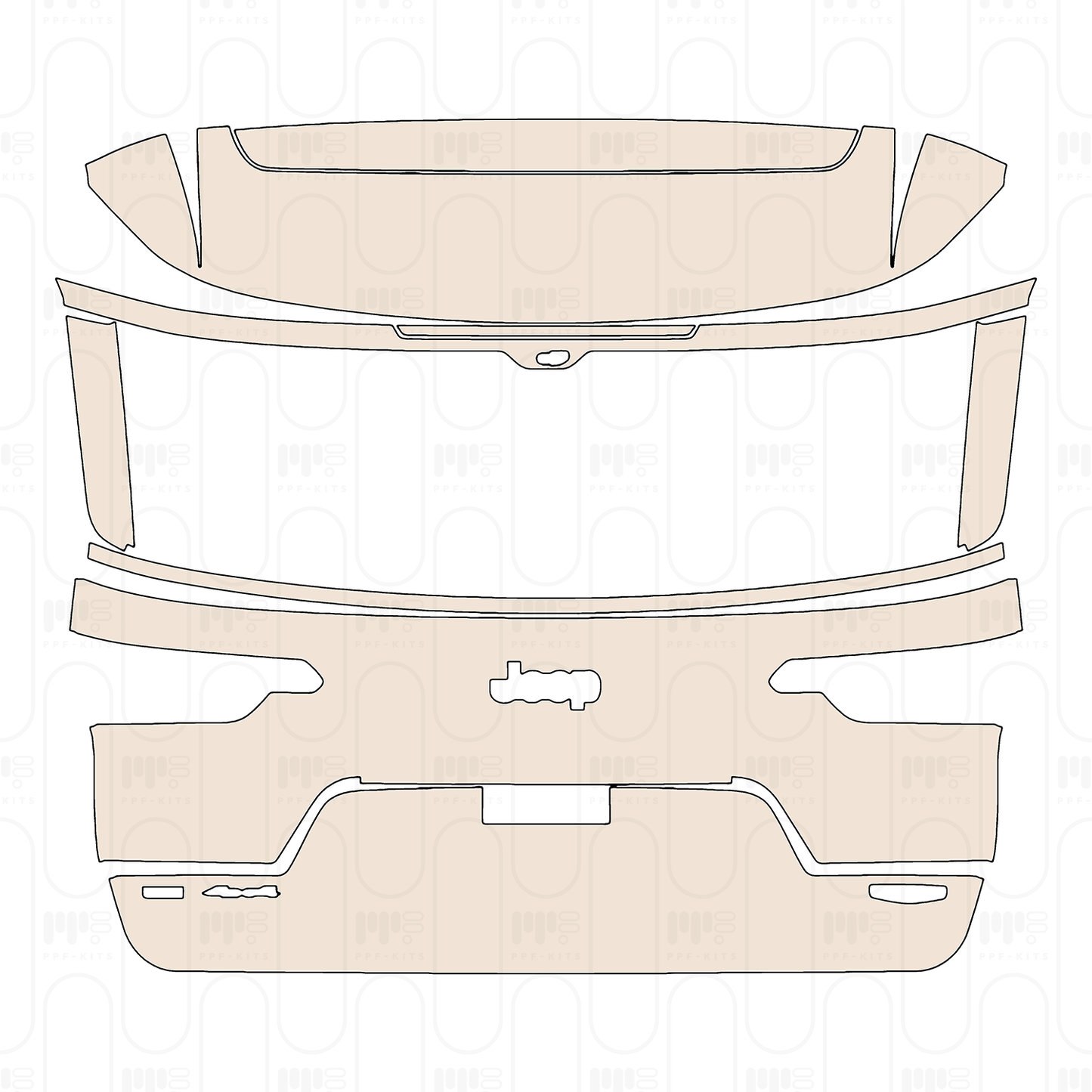 Pre-Cut PPF JEEP Grand Cherokee Grand Cherokee L (3-row) Summit 2022