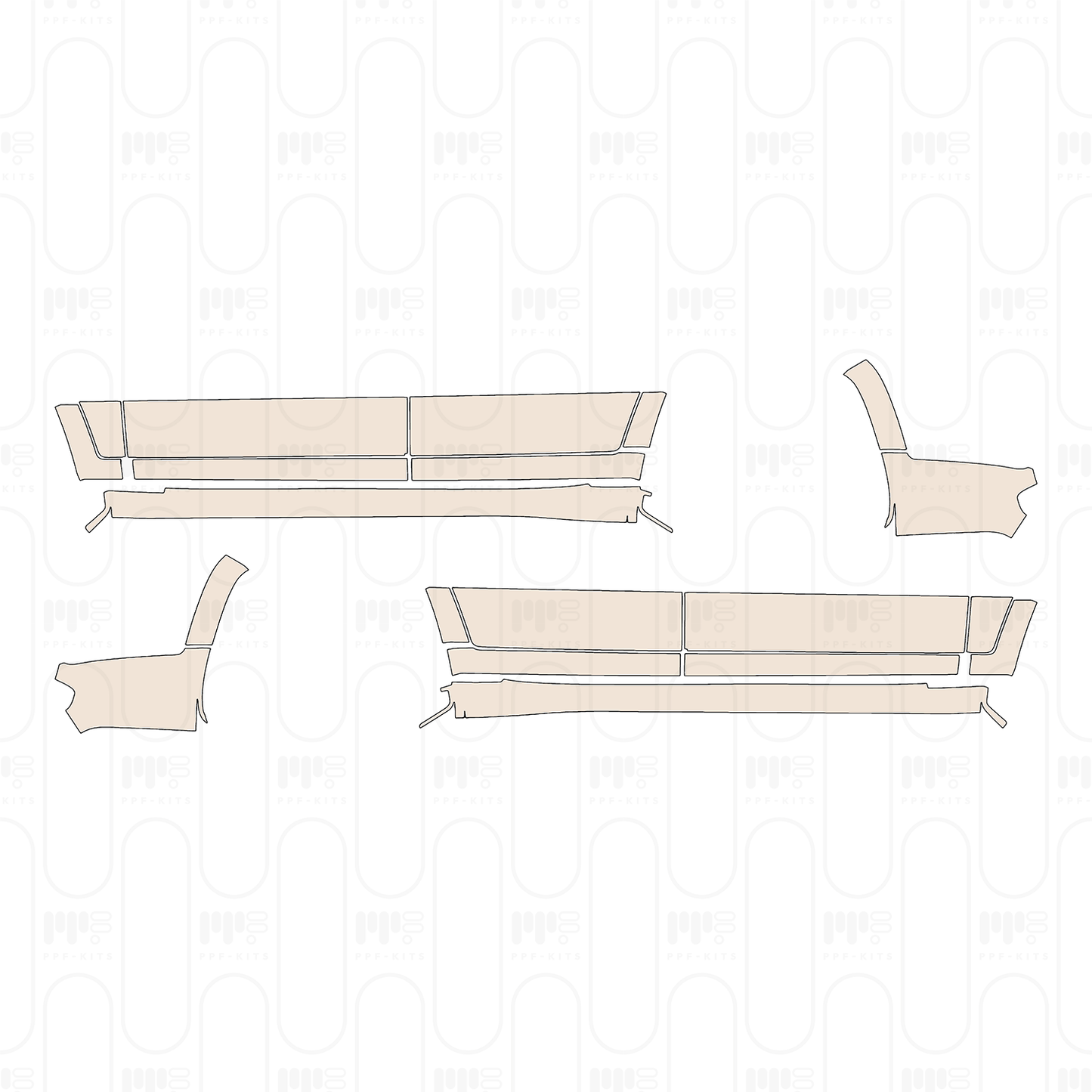 Pre-Cut PPF JEEP Grand Cherokee Grand Cherokee L (3-row) Overland 2022